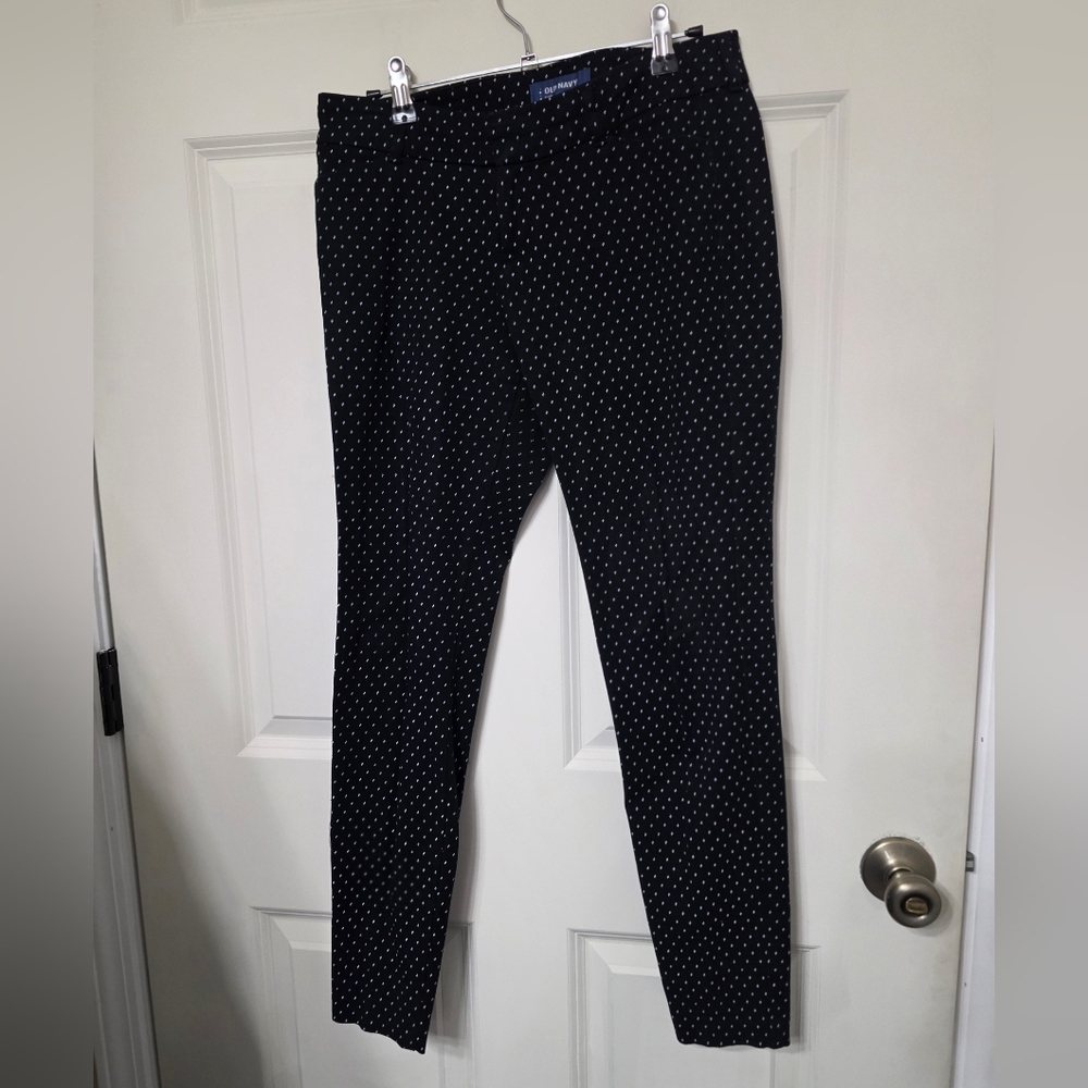 Old Navy Black Pants with White Dots